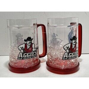 Pair of New Mexico Aggies Licensed 16oz Duck House Freezer Mug New With Tags